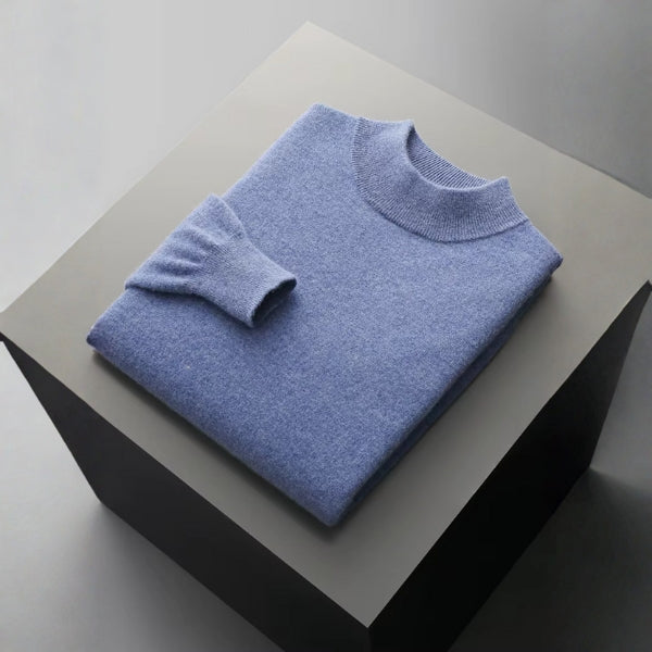 The Geneva Merino Wool Mock Neck Sweater