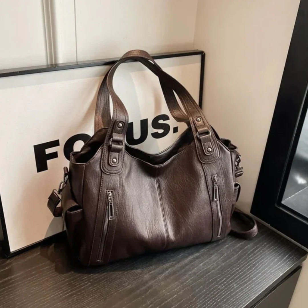 The Turin Leather Crossbody Tote Bag