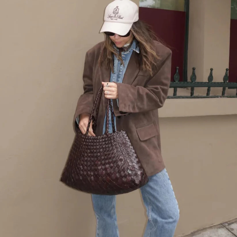 The Madeleine Woven Medium Tote