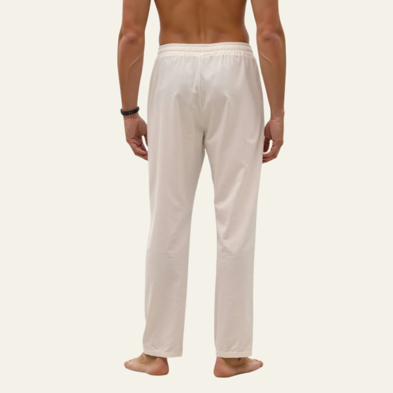The Amalfi Cotton & Linen Drawstring Trousers