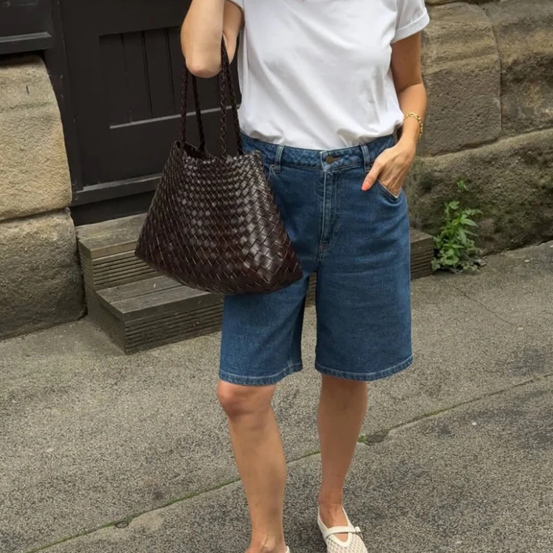 The Madeleine Woven Medium Tote