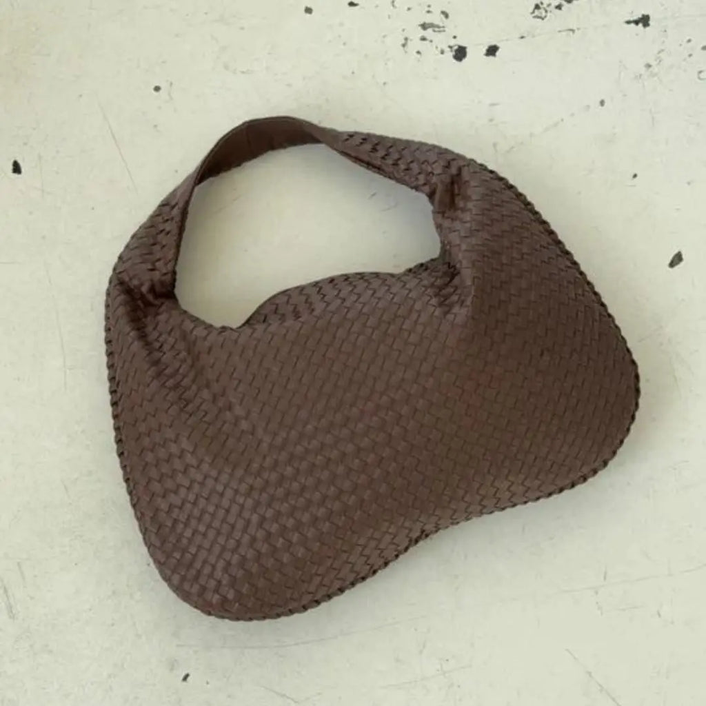 The Bordeaux Woven Leather Hobo Bag