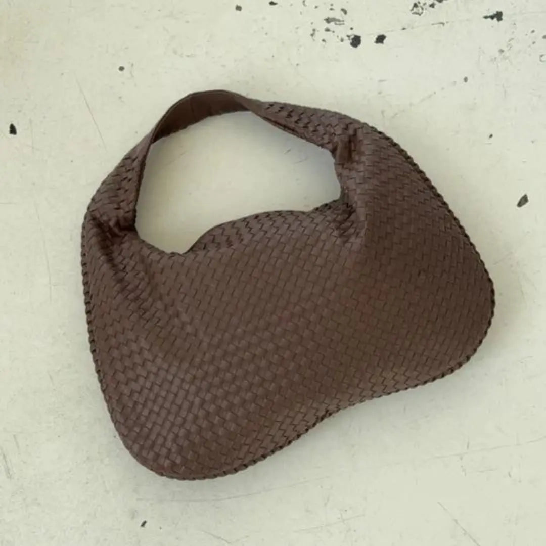 The Bordeaux Woven Leather Hobo Bag