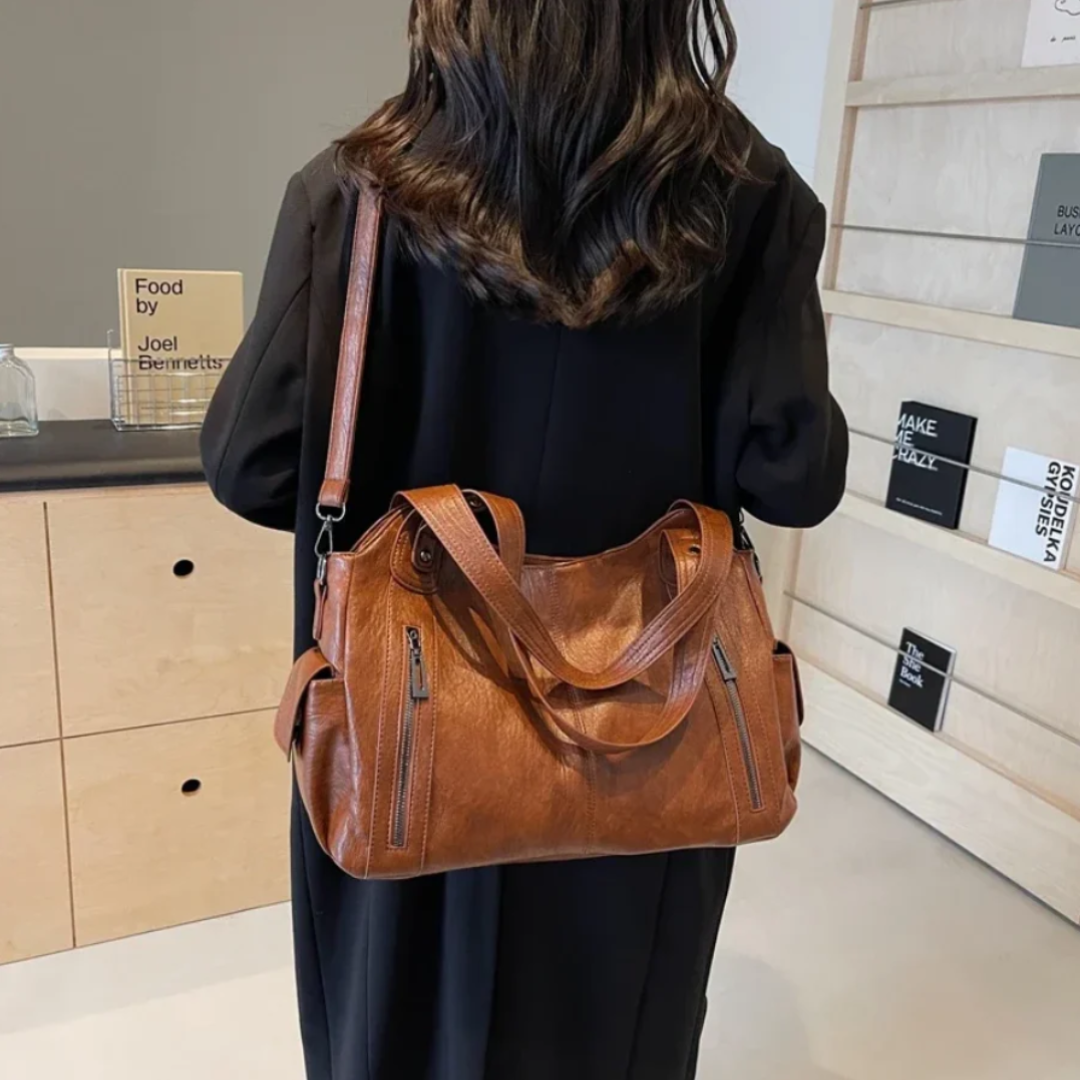 The Turin Leather Crossbody Tote Bag
