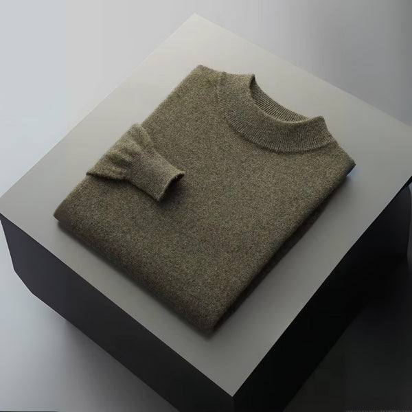 The Geneva Merino Wool Mock Neck Sweater