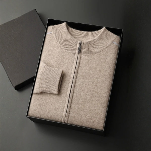 The Valais Cashmere Zip Knit