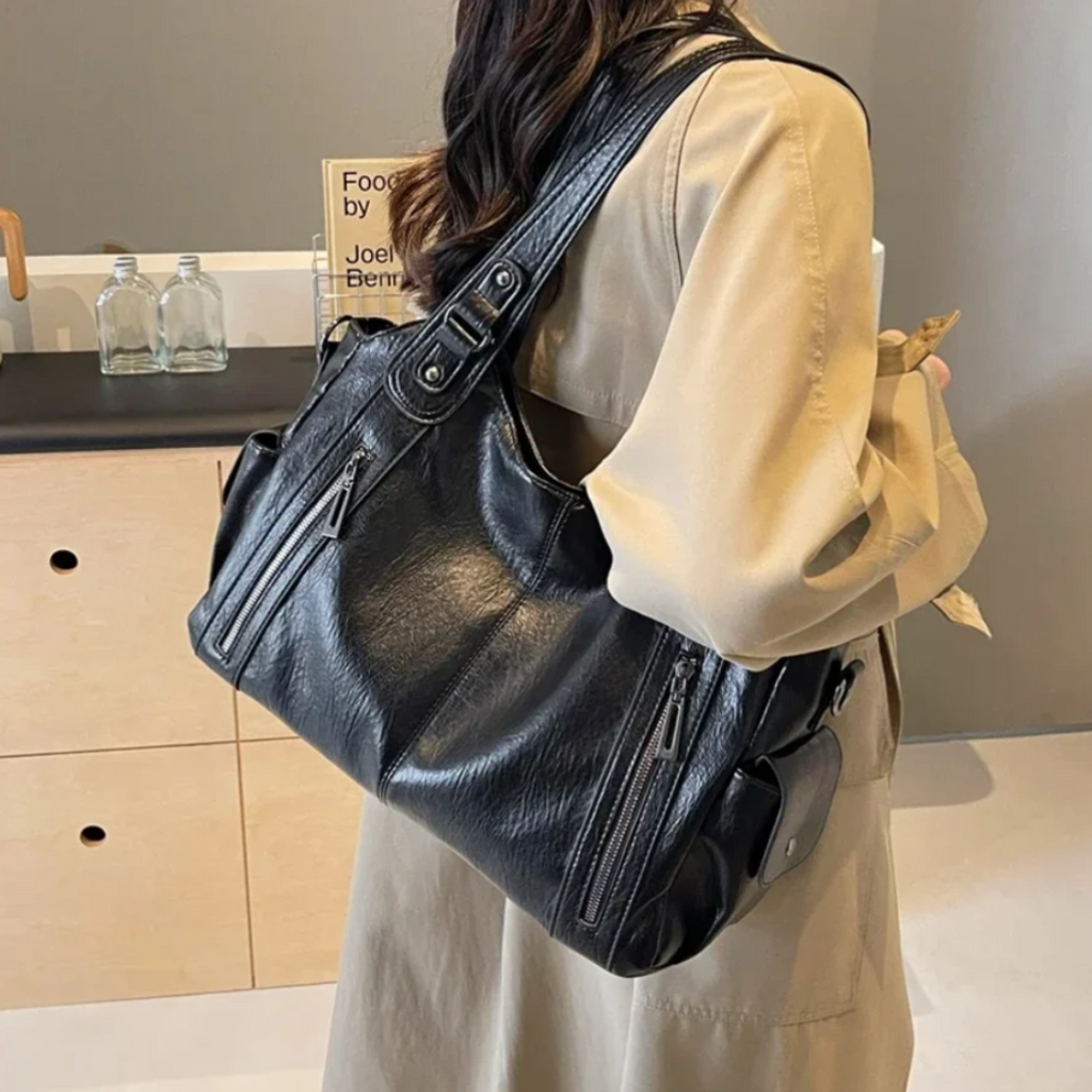 The Turin Leather Crossbody Tote Bag