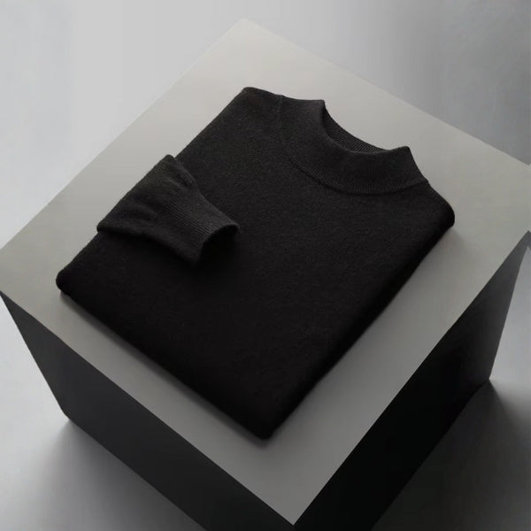 The Geneva Merino Wool Mock Neck Sweater