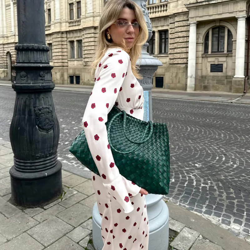 The Madeleine Woven Medium Tote