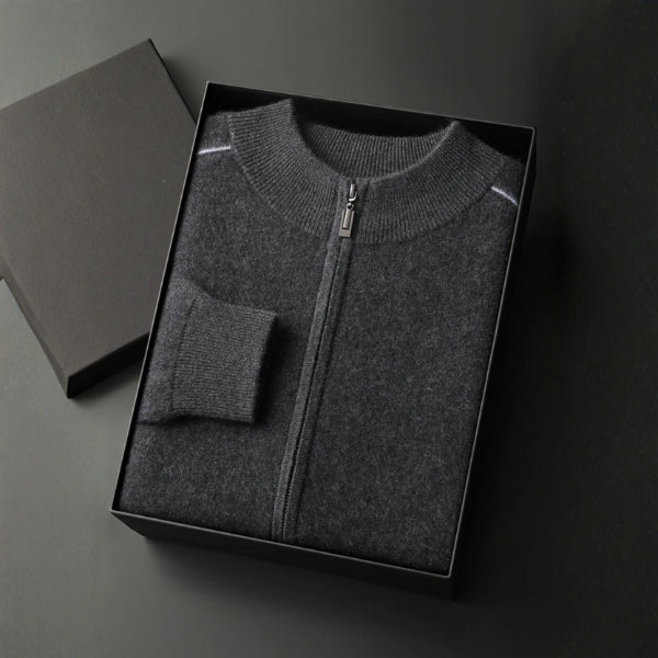 The Valais Cashmere Zip Knit