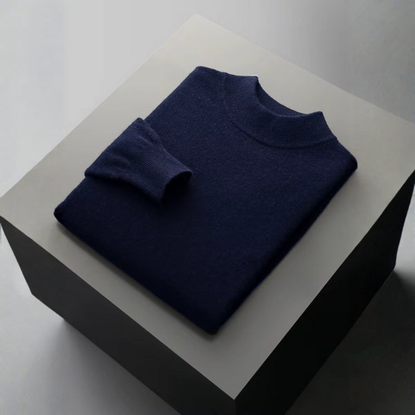 The Geneva Merino Wool Mock Neck Sweater