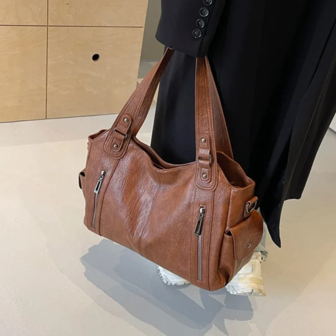The Turin Leather Crossbody Tote Bag