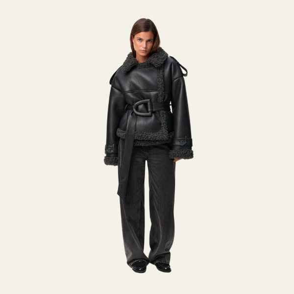 The Cortina Shearling Leather Aviator Jacket