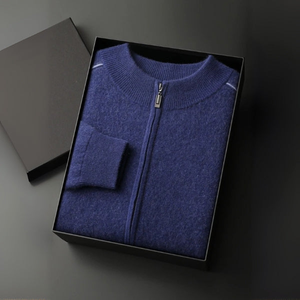 The Valais Cashmere Zip Knit