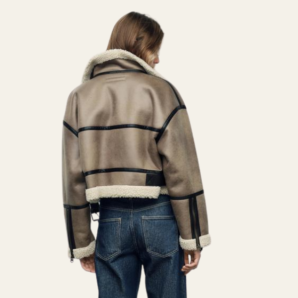 The Oslo Shearling Leather Aviator Jacket