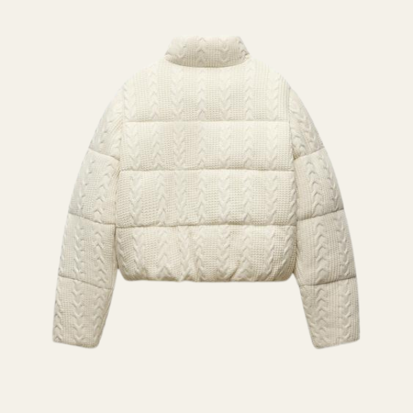 The Vienna Cable-Knit Puffer Jacket