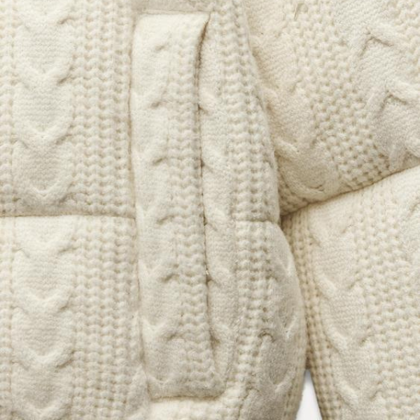 The Vienna Cable-Knit Puffer Jacket