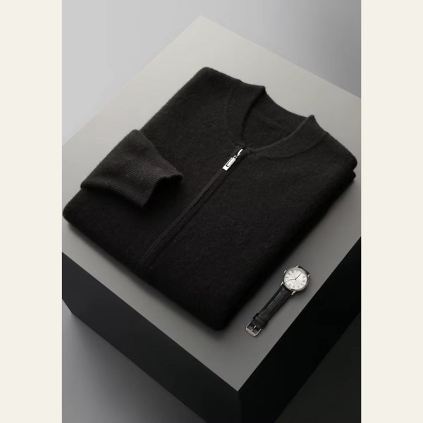 The Veneto Merino Wool Zip Cardigan
