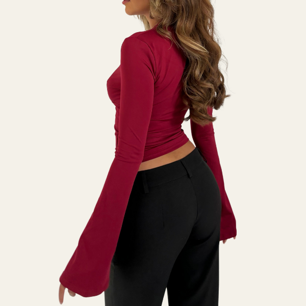 The Verona Lace Crop Trim Top