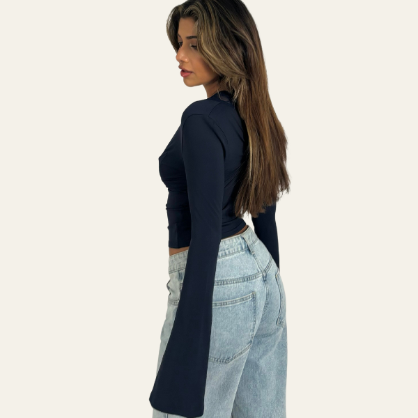 The Verona Lace Crop Trim Top