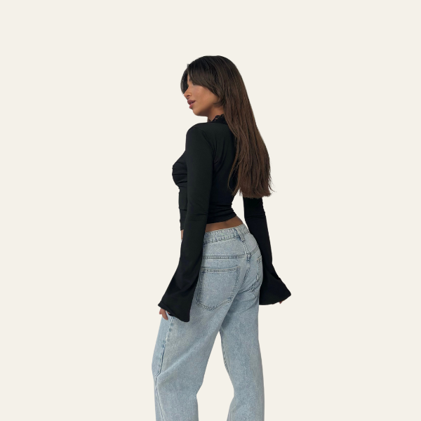 The Verona Lace Crop Trim Top