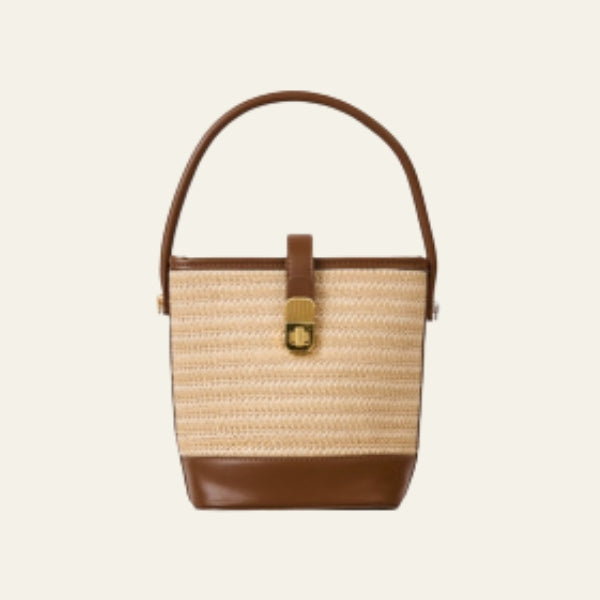 The Valencia Woven Bucket Bag