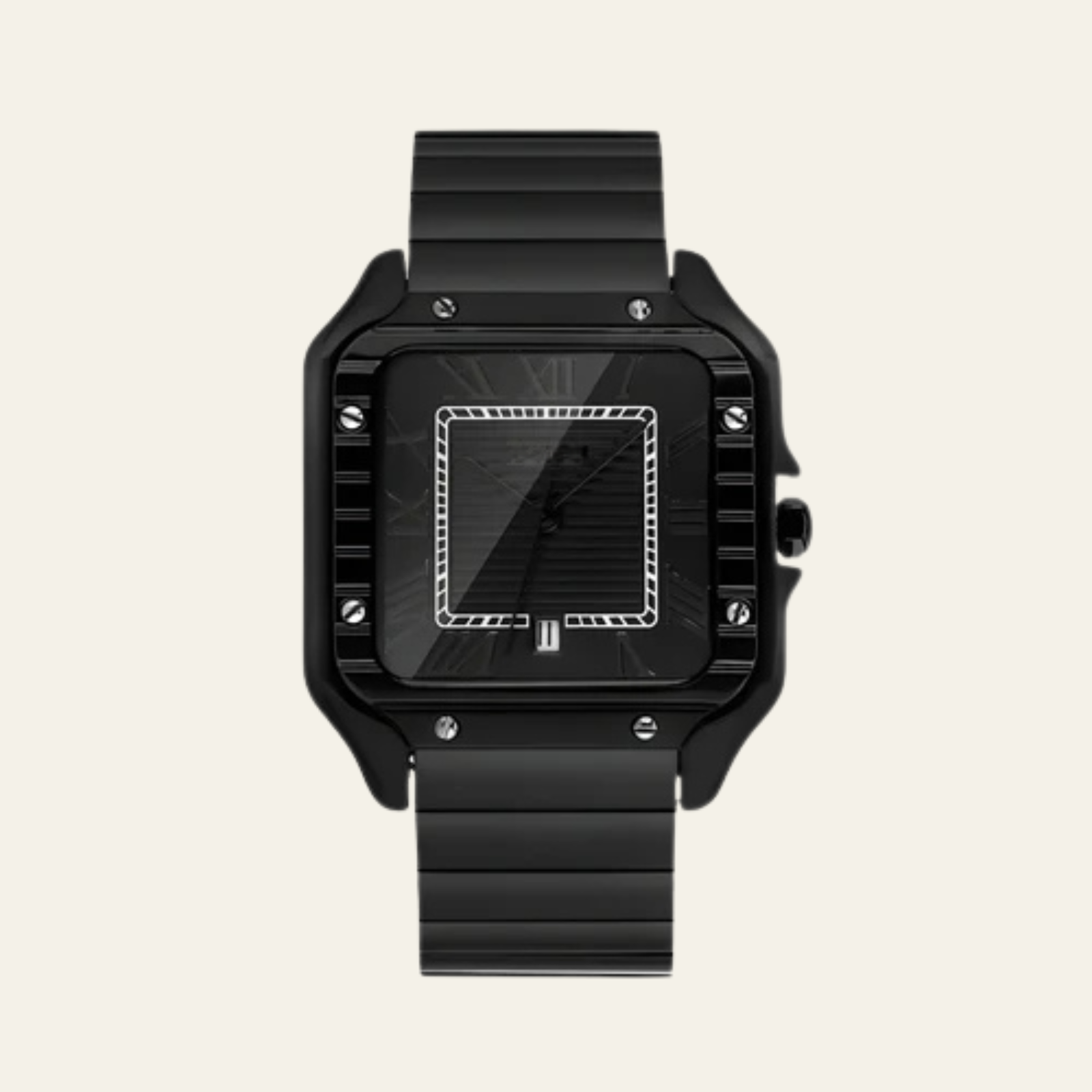 The Vienna Stainless Steel Square Watch
