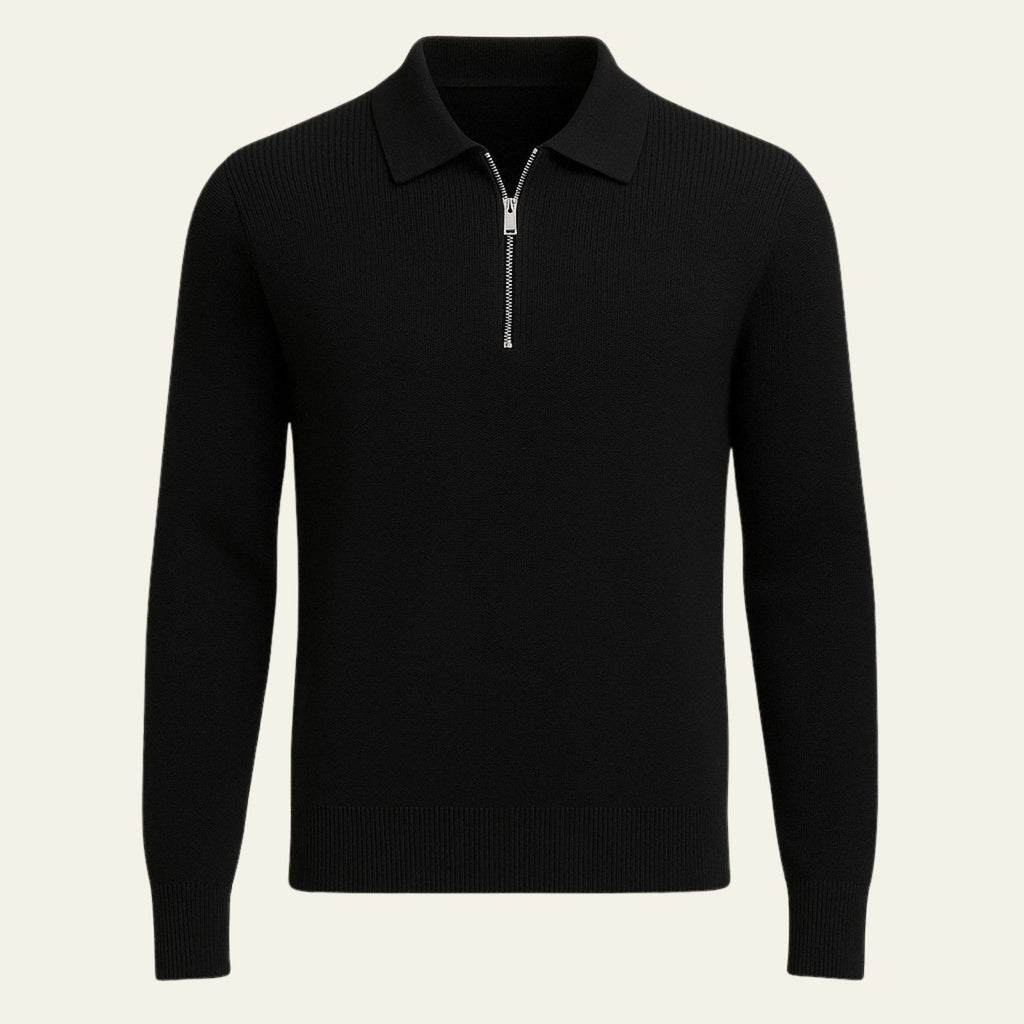The Zurich Cable Quarter Zip Sweater