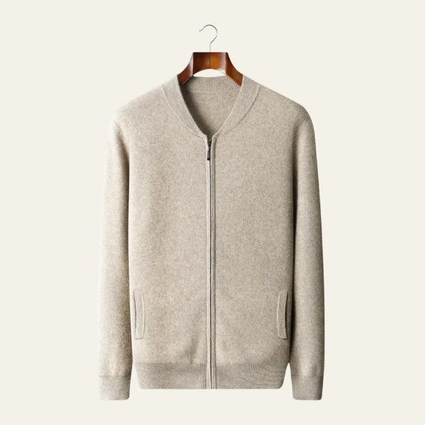 The Veneto Merino Wool Zip Cardigan
