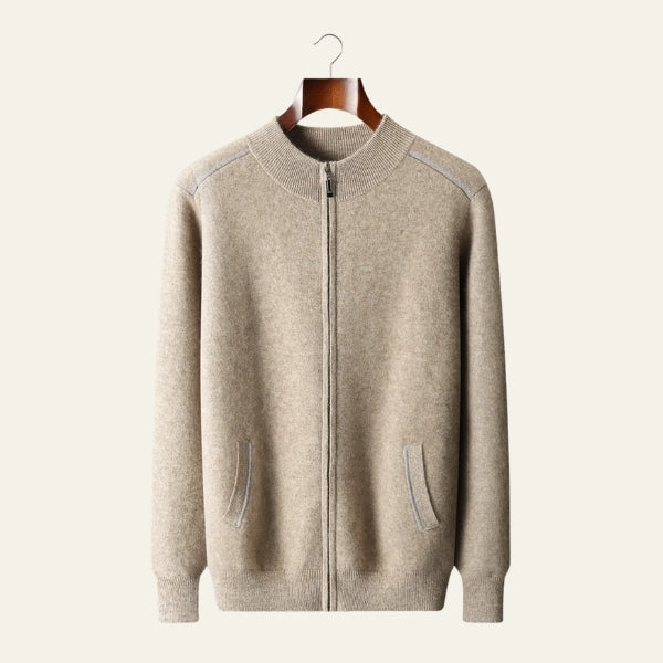 The Valais Cashmere Zip Knit