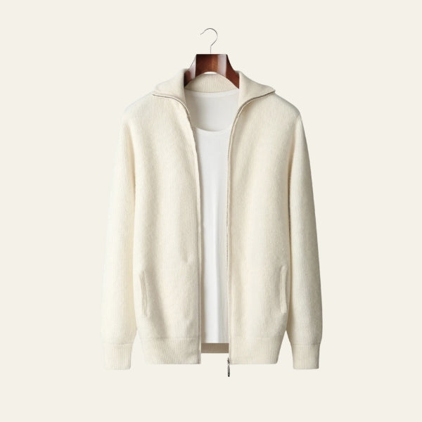 The Aspen Merino Wool Zip Knit
