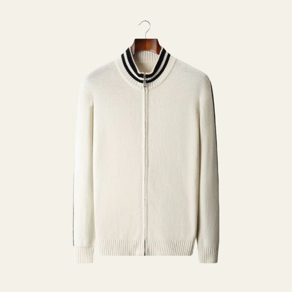 The Marseille Merino Wool Zip Knit