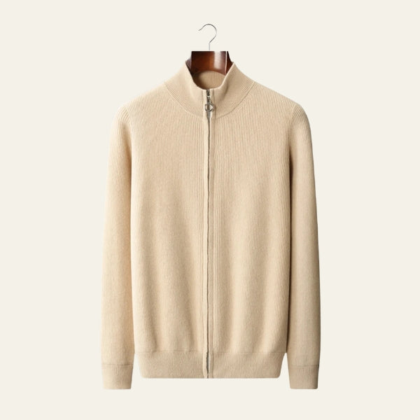 The Lucerne Merino Wool Zip Cardigan