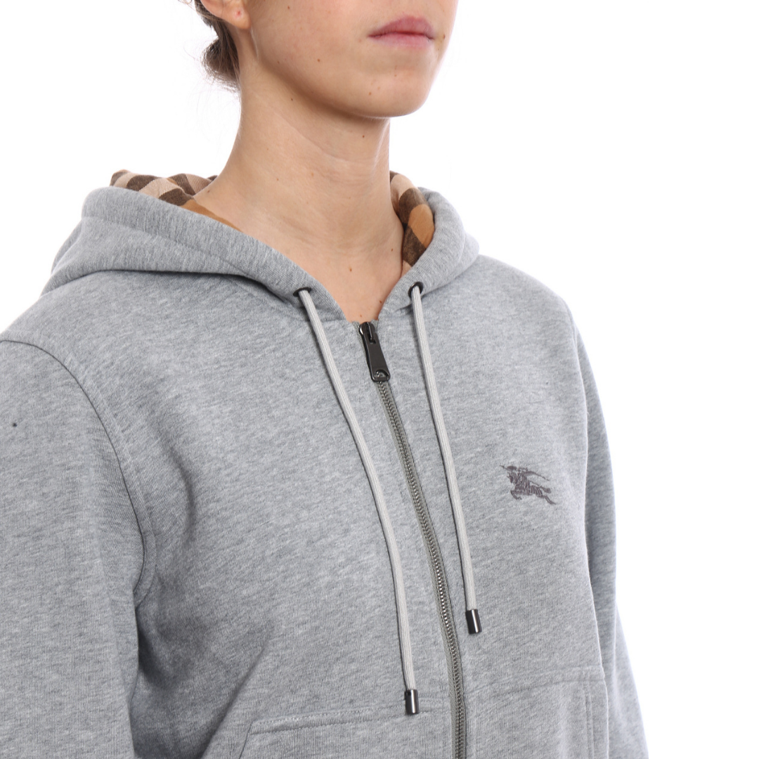 Embroidered EKD Hoodie "pale grey"
