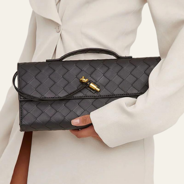 The Vienna Leather Woven Clutch