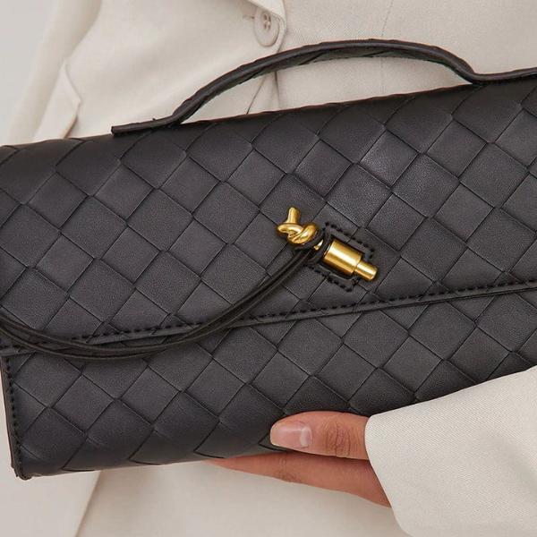The Vienna Leather Woven Clutch