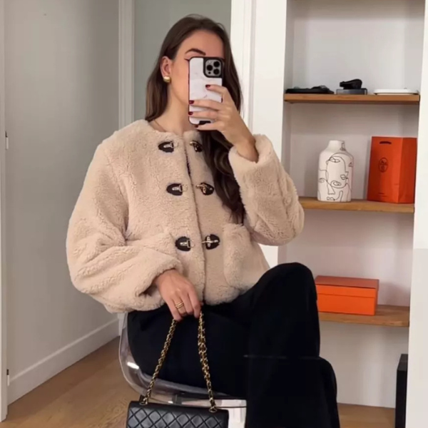 The Lucerne Shearling Toggle Jacket