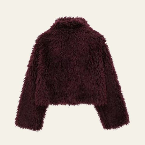 The Bordeaux Faux Fur Cropped Jacket