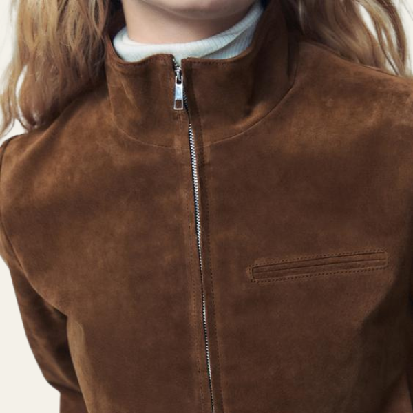 The Siena Cropped Suede Jacket