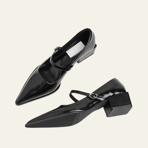 The Valencia Patent Block Heel