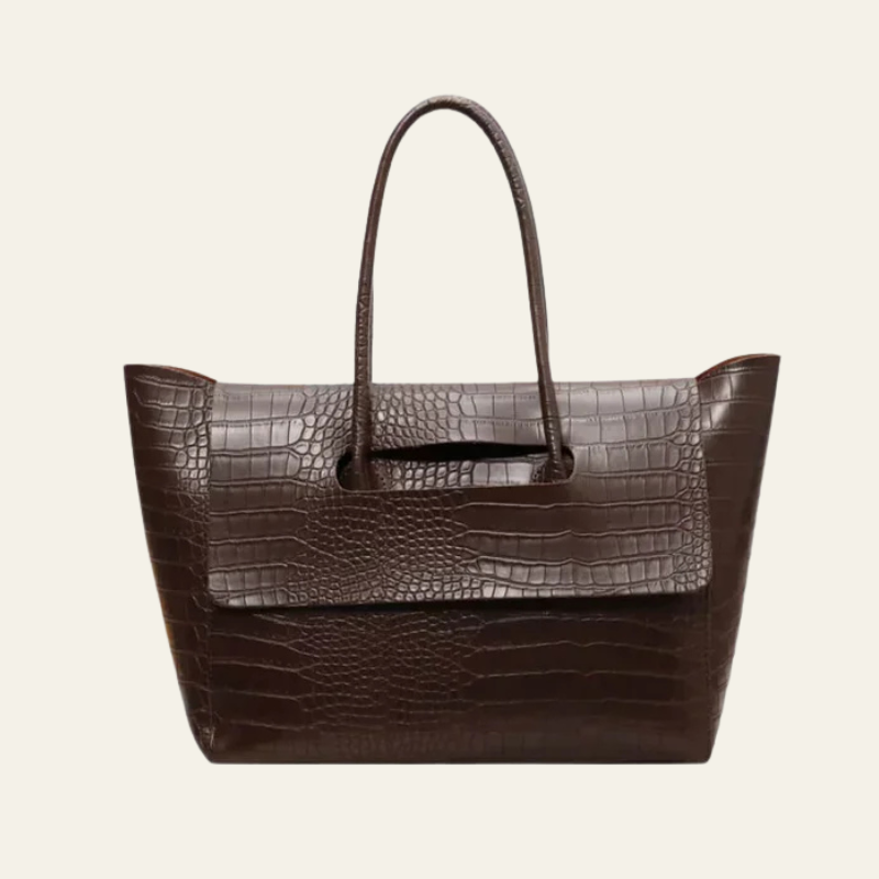 The Claudia Croc-Pattern Tote Bag