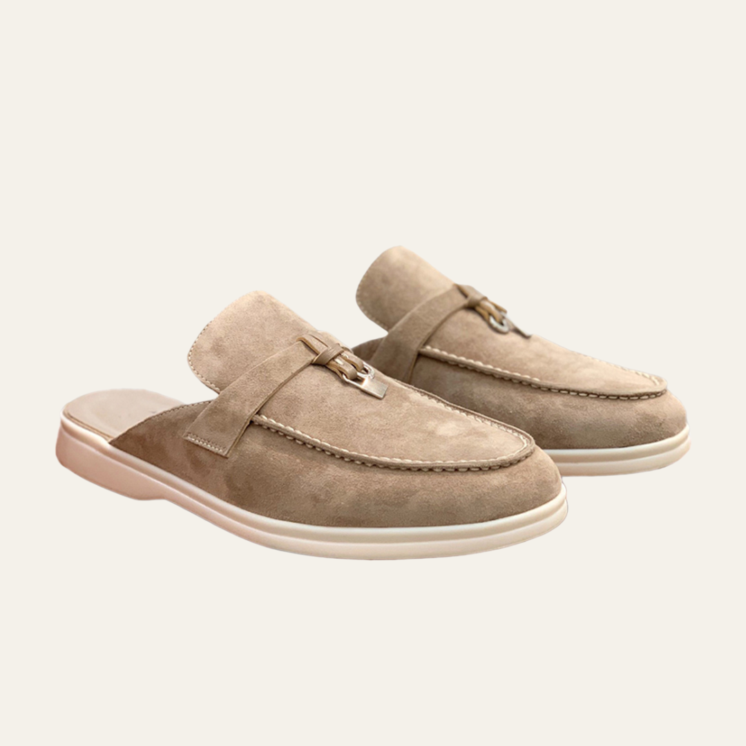 The Lisbon Suede Loafer Mule