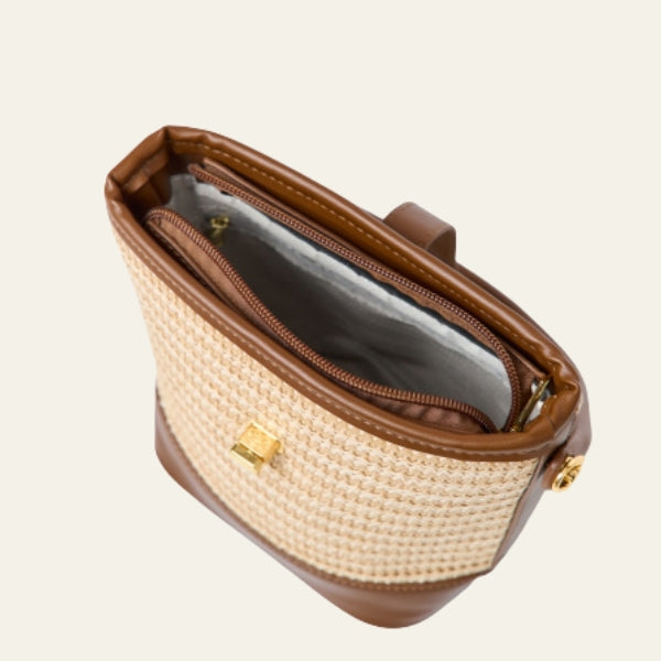The Valencia Woven Bucket Bag