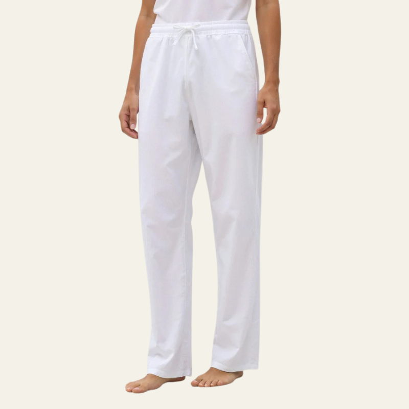 The Amalfi Cotton & Linen Drawstring Trousers