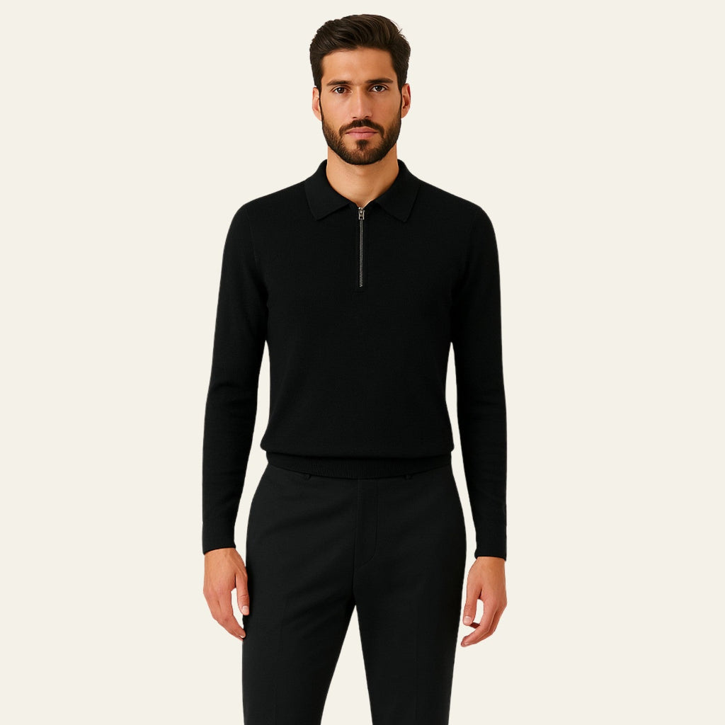 The Dubrovnik Knit Quarter Zip Polo