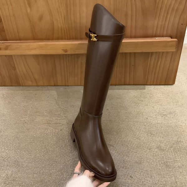 The Madrid Leather Tall Boot