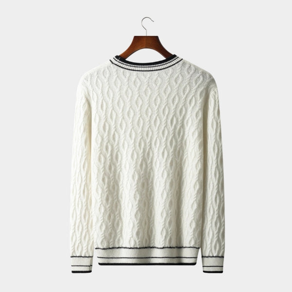 The Amalfi Merino Wool Cable Crew