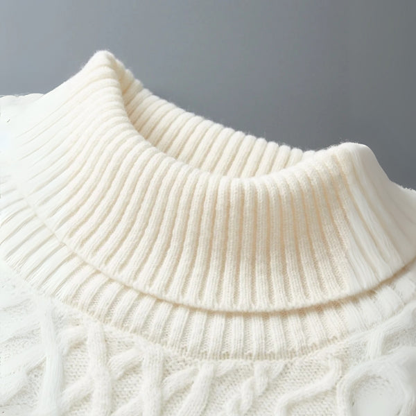 The Cortina Merino Wool Cable Turtleneck