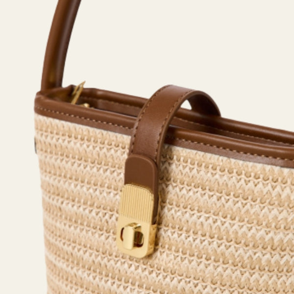 The Valencia Woven Bucket Bag