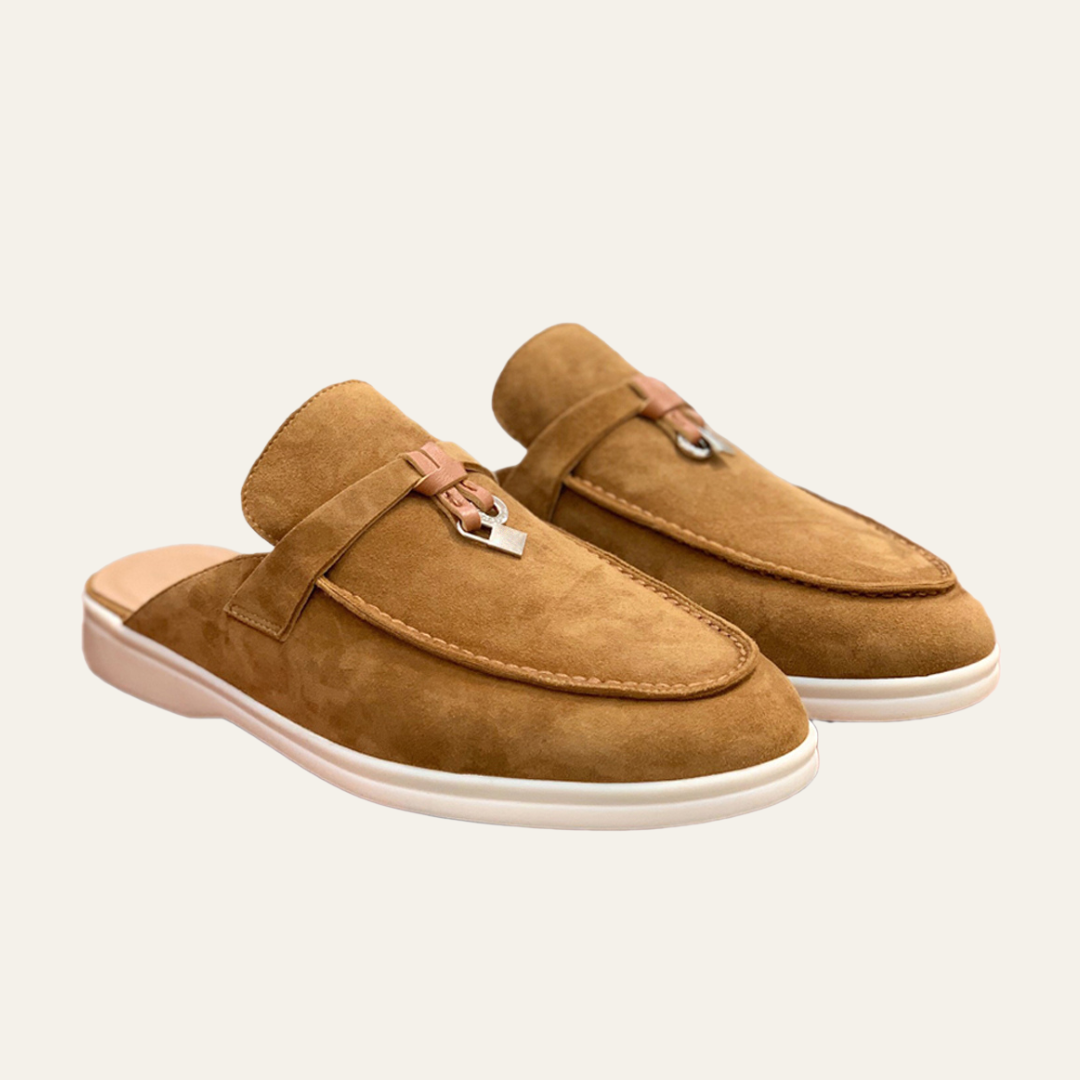 The Lisbon Suede Loafer Mule